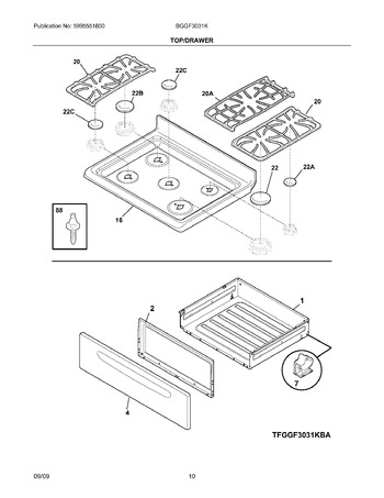 Diagram for BGGF3031KWB