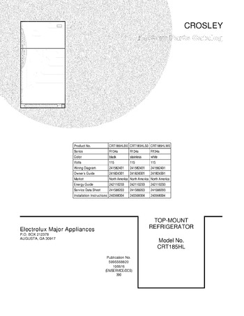 Diagram for CRT185HLS0