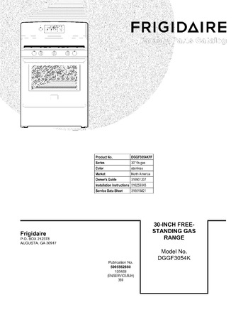 Diagram for DGGF3054KFF