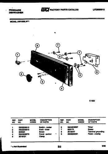 Diagram for DW1050LW1