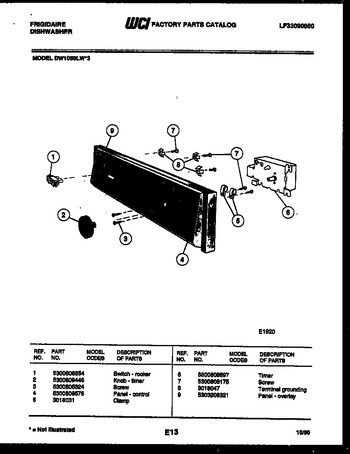 Diagram for DW1050LW3