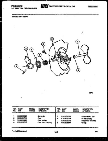 Diagram for DW1100PW1