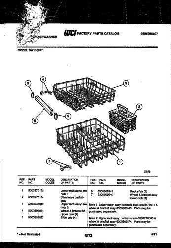 Diagram for DW1100PW1