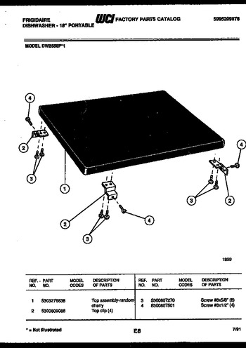 Diagram for DW2558PW1