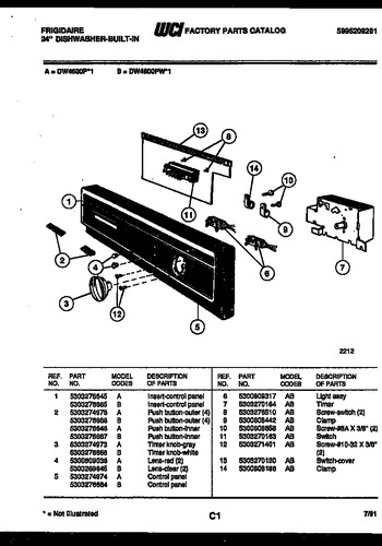 Diagram for DW4600PW1