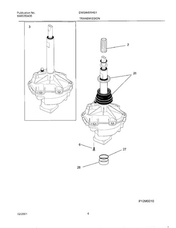 Diagram for DWS445RHS1