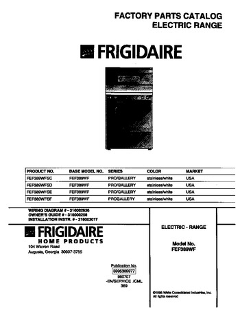 Diagram for FEF389WFSF