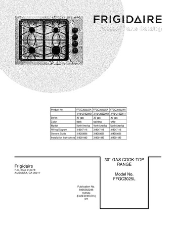 Diagram for FFGC3025LBA