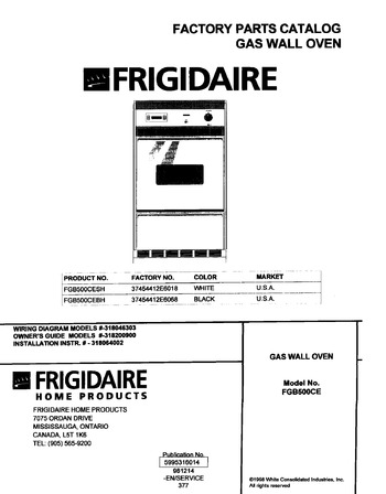 Diagram for FGB500CESH