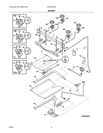 Diagram for FGF355GWE