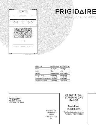 Diagram for FGGF3032KBF