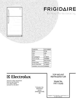 Diagram for FRT17G4BWE