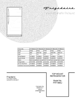 Diagram for FRT18B5JM5