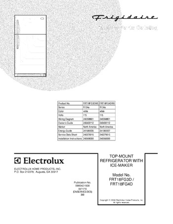 Diagram for FRT18FG3DW0