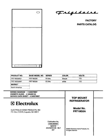 Diagram for FRT18G5AW1