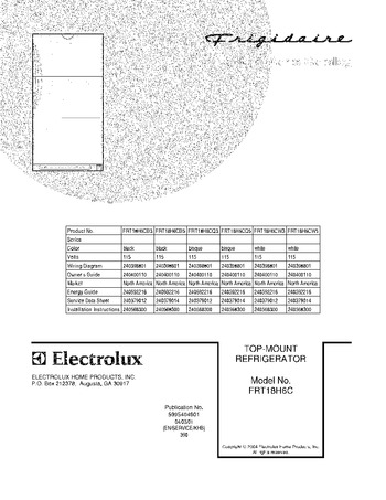 Diagram for FRT18H6CW3