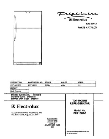 Diagram for FRT18H7CW2