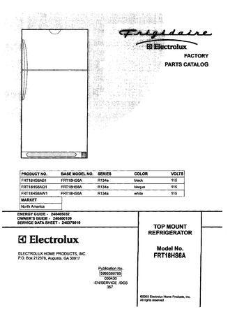 Diagram for FRT18HS6AB1