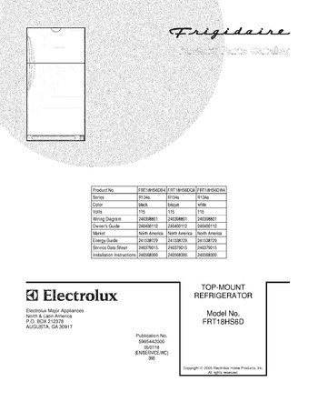 Diagram for FRT18HS6DW4