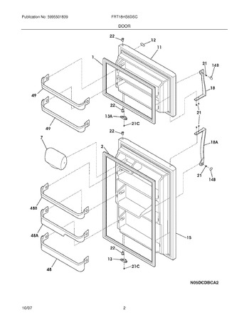 Diagram for FRT18HS6DSC