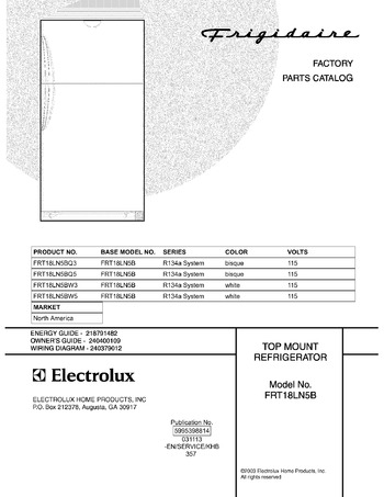 Diagram for FRT18LN5BW3