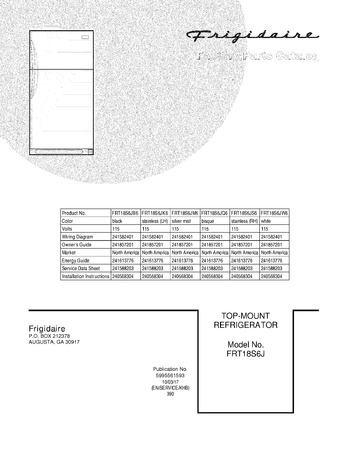 Diagram for FRT18S6JW6