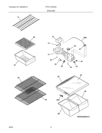 Diagram for FRT21HC5DWC