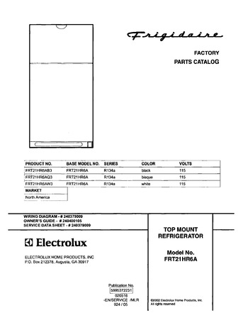 Diagram for FRT21HR6AW3