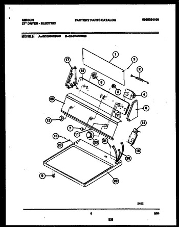 Diagram for GDE546RBW0