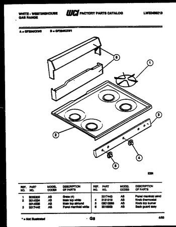 Diagram for GF204KXW0