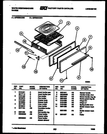 Diagram for GF300KXW0