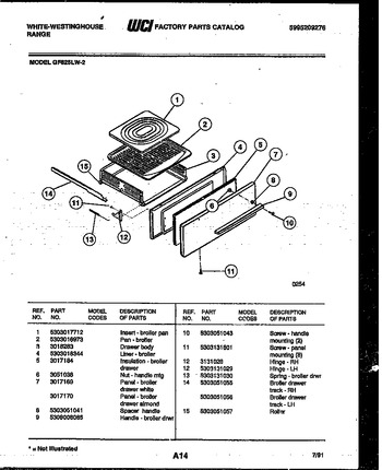 Diagram for GF625LW2