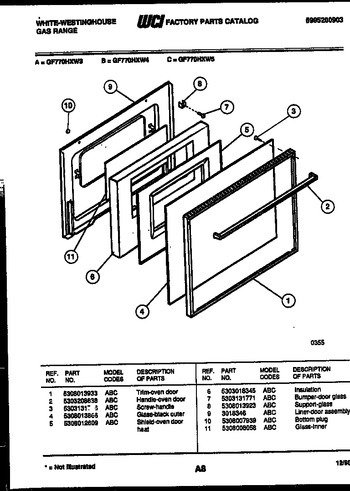 Diagram for GF770HXW4