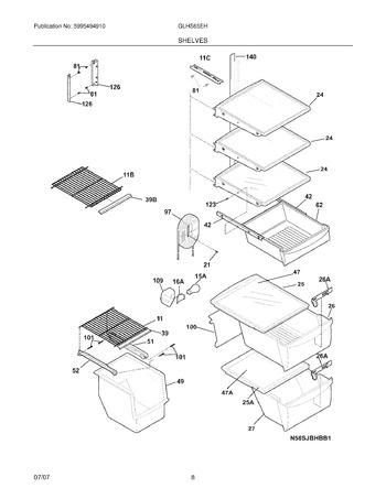 Diagram for GLHS65EHW3