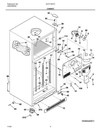 Diagram for GLRT184TCW3