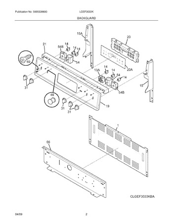 Diagram for LGEF3033KWA