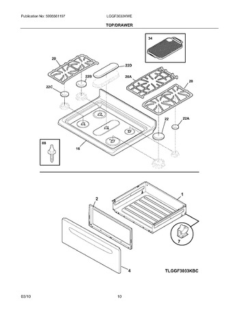 Diagram for LGGF3033KWE