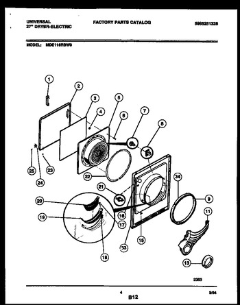 Diagram for MDE116RBW0