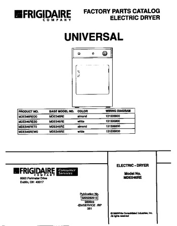 Diagram for MDE546RES0