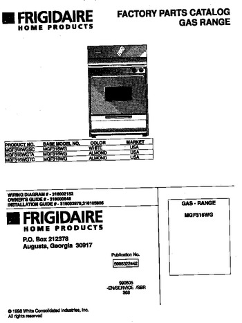 Diagram for MGF316WGSC