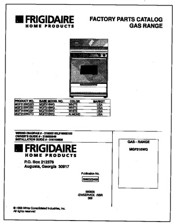 Diagram for MGF316WGSE