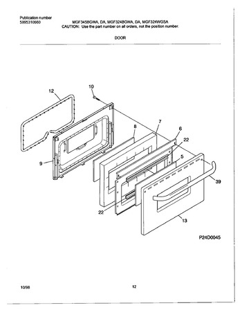 Diagram for MGF324WGSA