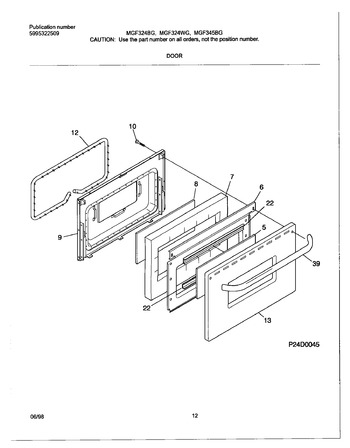 Diagram for MGF324WGSB