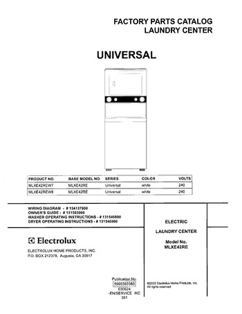 Diagram for MLXE42REW8