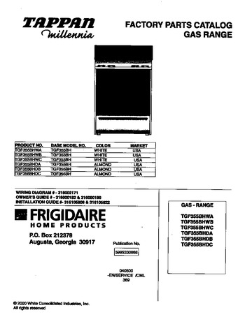 Diagram for TGF355BHWA