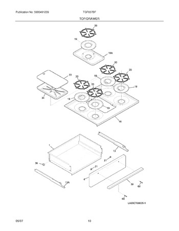 Diagram for TGF657BFW9