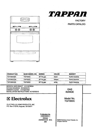 Diagram for TGFS63CBA