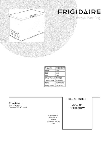 Diagram for FFC0923DW14