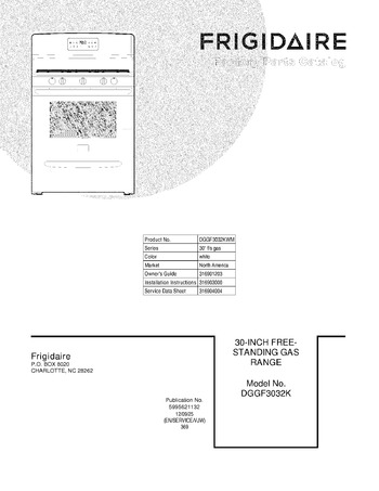 Diagram for DGGF3032KWM