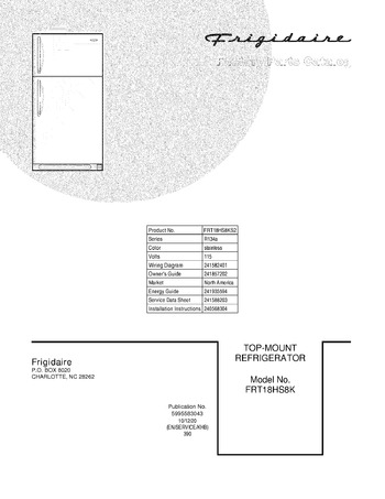 Diagram for FRT18HS8KS2